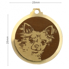 Medaille chien gravee Chihuahua