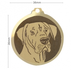Medaille chien gravee Dogue Allemand ONC