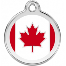 Medaille Chien RED DINGO Drapeau Canada 30mm