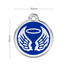 Médaille Chien RED DINGO Ange Bleu 30mm