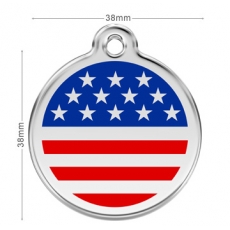 Médaille Chien RED DINGO US Bleu 38mm