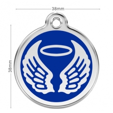Médaille Chien RED DINGO Ange Bleu 38mm