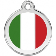 Medaille Chien RED DINGO Drapeau Italie 30mm