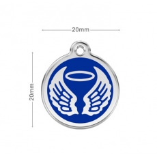 Médaille Chien RED DINGO Ange Bleu 20mm