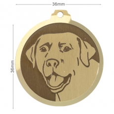 Medaille chien gravee Labrador
