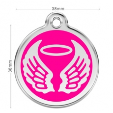 Médaille Chien RED DINGO Ange Rose 38mm