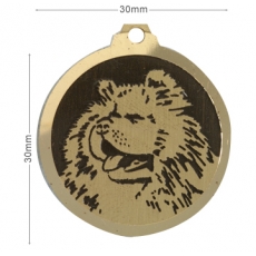 Medaille chien gravee Chow Chow