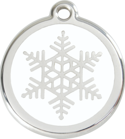 Médaille chien RED DINGO Flocon Blanc