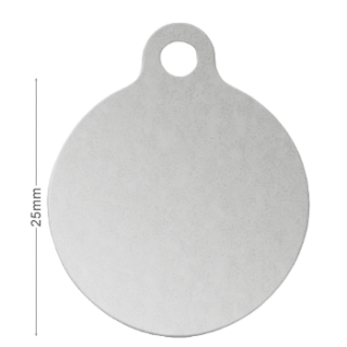 Médaille chien alu Rond