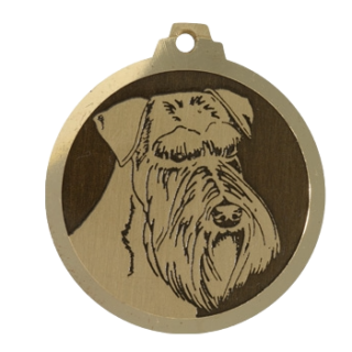 Médaille chien gravée Schnauzer Moyen O.N.C