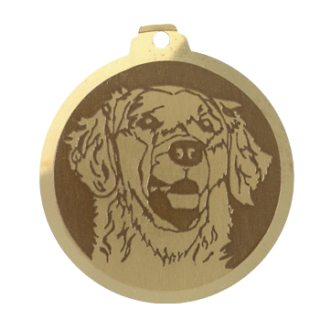 Médaille chien gravée Golden Retriever