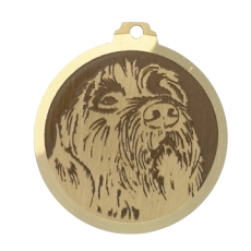 Médaille chien gravée Kortal
