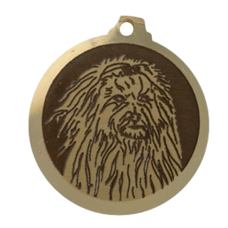 Médaille chien gravée Petit Chien Lion