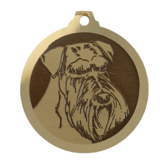 Médaille chien gravée Schnauzer Géant O.N.C