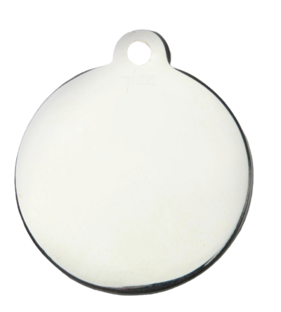 Médaille chien ronde avec bélière