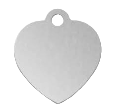 Médaille chien alu Cœur