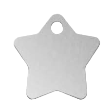 Médaille chien alu Étoile