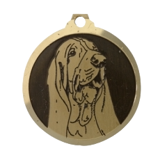 Médaille chien gravée Basset Hound