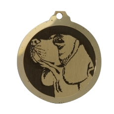Médaille chien gravée Beagle