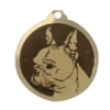 Médaille chien gravée Boston Terrier