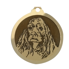 Médaille chien gravée Cocker Américain