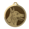 Médaille chien gravée Dogue de Canaan