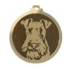 Médaille chien gravée Fox Terrier Poils Durs