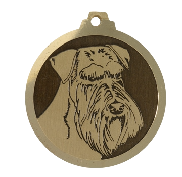 Médaille chien gravée Schnauzer Moyen O.N.C