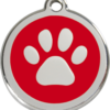 Médaille personnalisable RED DINGO pour chien & chat – Ronde –Gravure durable – Qualité premium