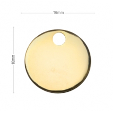 Médaille chien Ronde Or